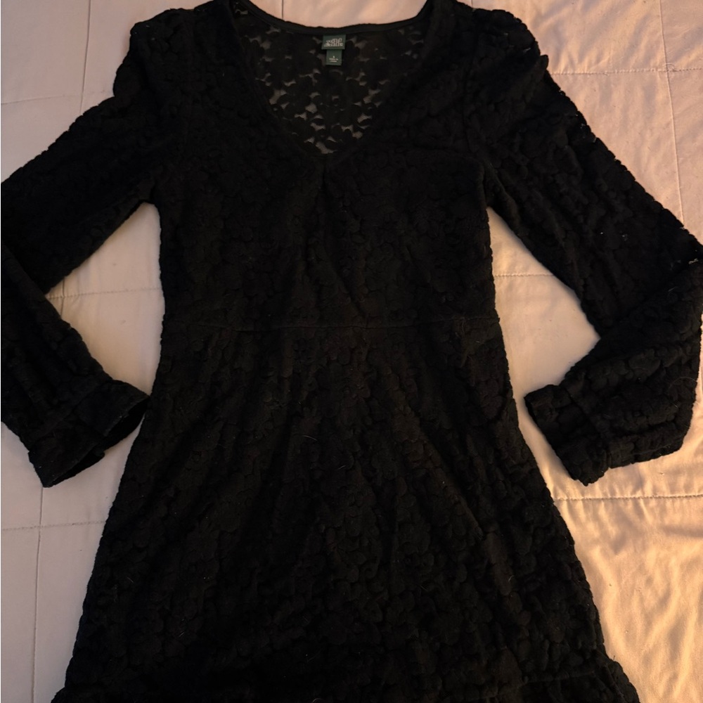 Wild Fable Black Long Sleeve Lace Dress